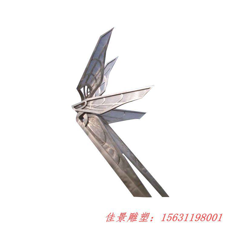 不锈钢飞行蜻蜓 广场景观雕塑 不锈钢飞行蜻蜓 广场景观雕塑