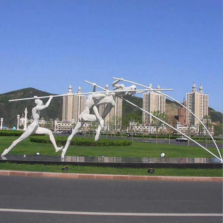 不锈钢抽象人物雕塑学校公园广场景观金属发光雕塑摆件装饰品定制 (4)