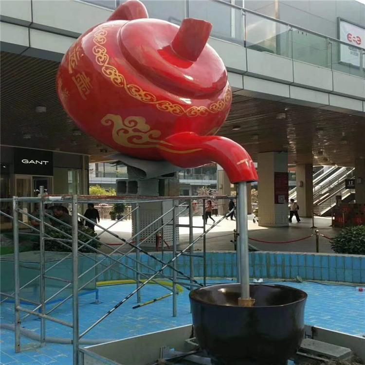 石雕天壶鱼缸 青石仿古花盆养鱼池流水摆件 大型景观园林雕塑 厂家一手货源 (7)