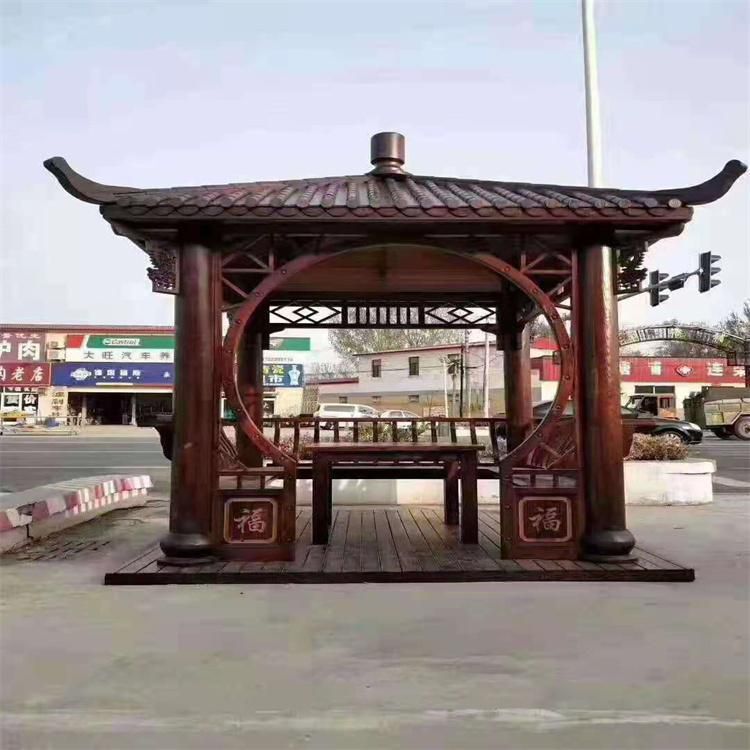 新中式凉亭 园林景观凉亭 木制仿古石凉亭 石雕凉亭加工定制 (5)