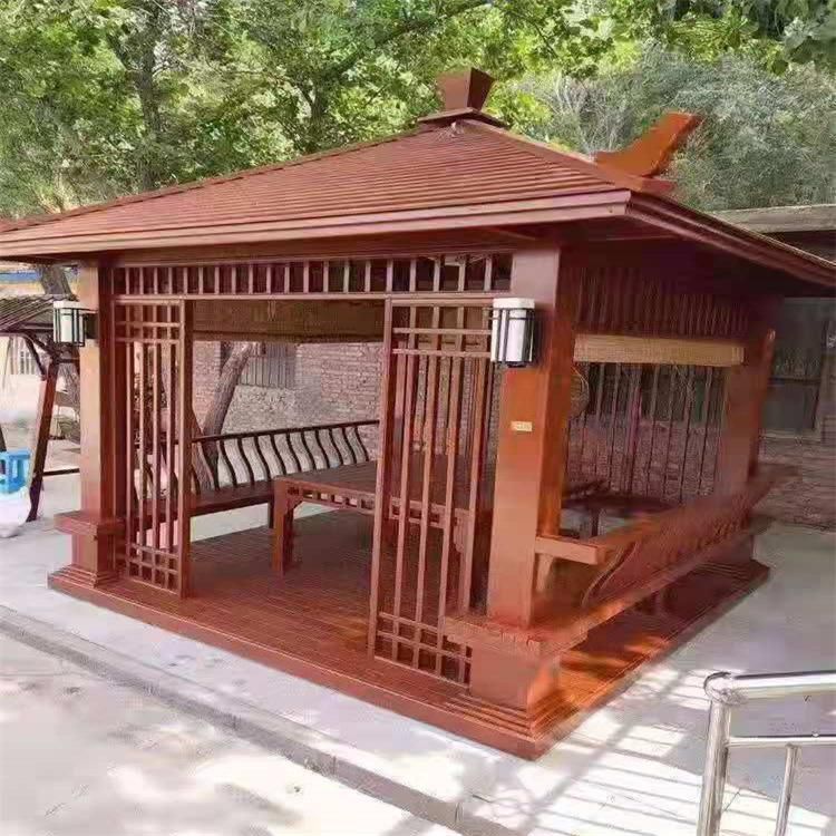 新中式凉亭 园林景观凉亭 木制仿古石凉亭 石雕凉亭加工定制 (1)