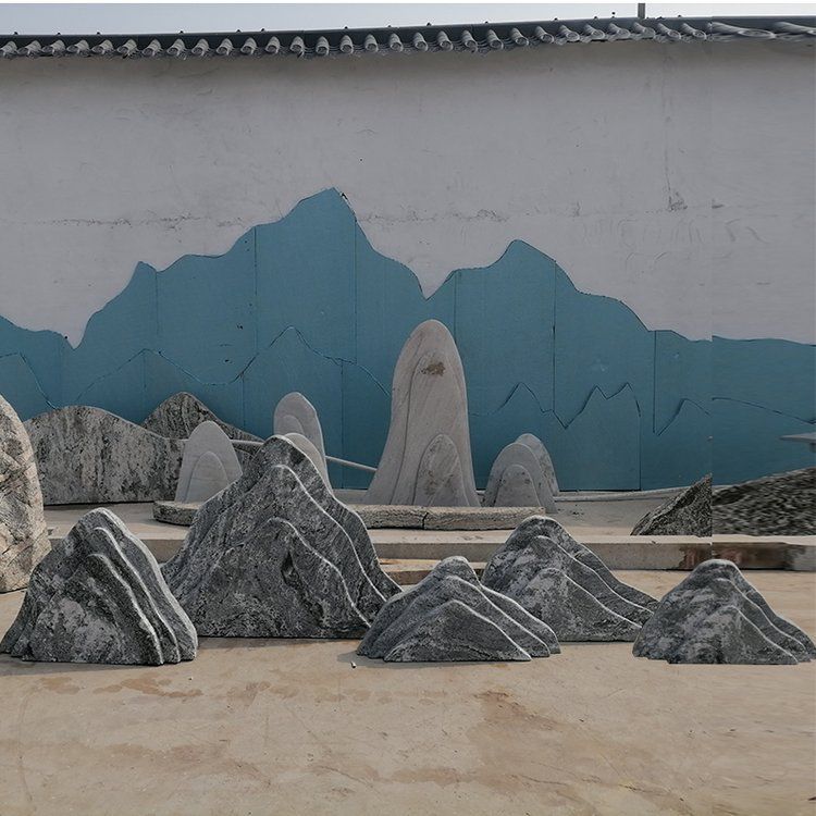 厂销雪浪石切片 泰山石片石 大型刻字石 园林造景组合景观石 (6) 厂销雪浪石切片 泰山石片石 大型刻字石 园林造景组合景观石 (6)