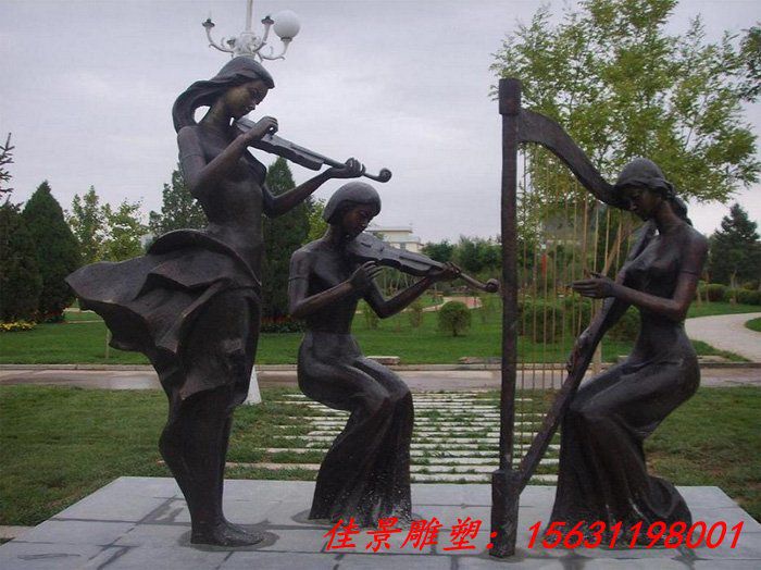 铸铜音乐人物雕塑 广场公园园林景观 铸铜音乐人物雕塑 广场公园园林景观