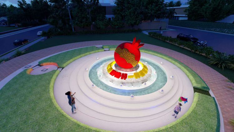 石榴雕塑的尺寸与空间适配有哪些设计原则