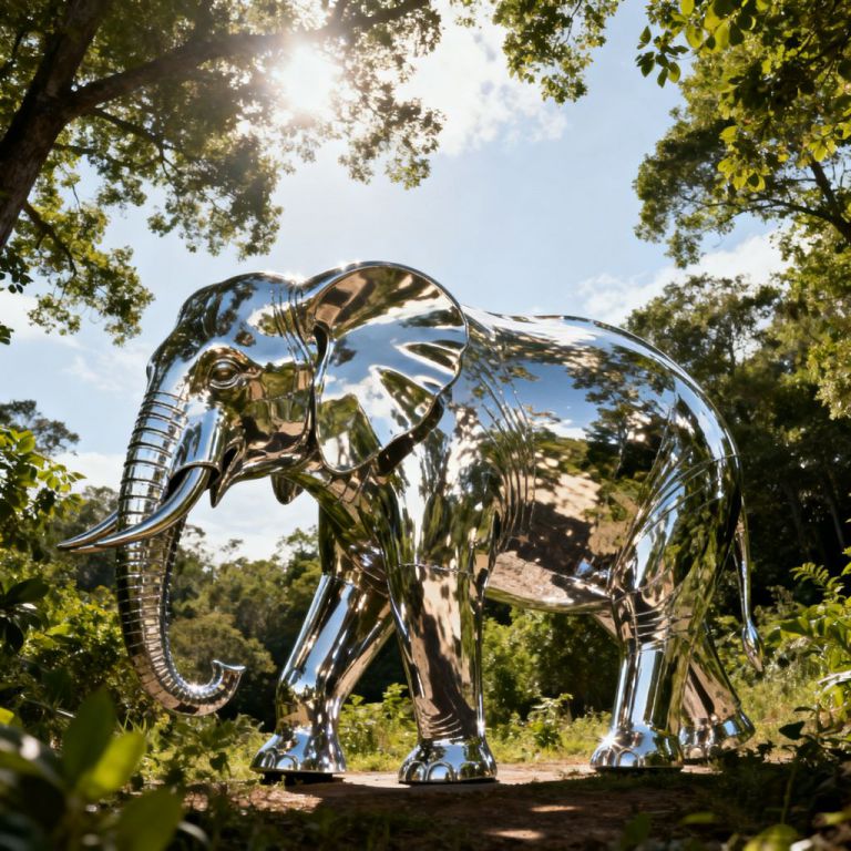 生成镜面大象雕塑 (10)