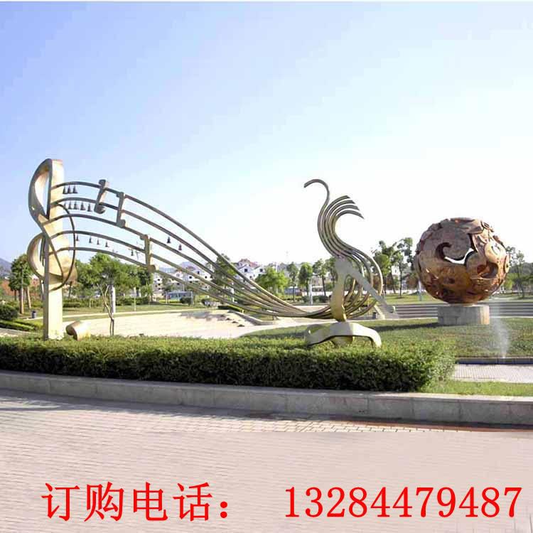 不锈钢音符雕塑